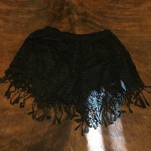 Boutique fringe shorts